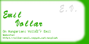 emil vollar business card